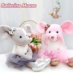 Personalizado lindo conejito gato ratón bailarina peluche juguete con purpurina nombre regalo de cumpleaños para las niñas bailarina