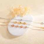 Gepersonaliseerde 1-10 Driedimensionale Geboorte Bloemen Armband Halsketting Verjaardag Waardering Gift voor Moeder Oma