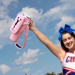 Personalisierte Cheerleader Silhouette Wasserflasche Carrier Tasche mit Tasche verstellbaren Riemen Zubehör für 40oz Stanley Geburtstag Geschenk für F
