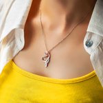 Collar personalizado de rosas con 1-3 nombres grabados Cumpleaños Día de la Madre Regalo para ella