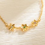 Gepersonaliseerde 1-10 Driedimensionale Geboorte Bloemen Armband Halsketting Verjaardag Waardering Gift voor Moeder Oma