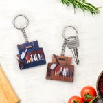 Personalized Chef Tool Bag Design Acrylic Keychain with Name Bag Charm Birthday Anniversary Gift for Chef Cooking Lover
