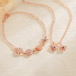 Gepersonaliseerde 1-10 Driedimensionale Geboorte Bloemen Armband Halsketting Verjaardag Waardering Gift voor Moeder Oma