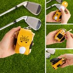 Personalized Multicolour Golf Club Design Golf Ball & Tee Holder Leather Pouch with Name Belt Clip Portable Sport Accessories Gift for Golf Players