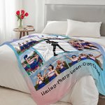 Henkilökohtainen Cheerleading siluetti valokuvat Collage pehmeä heittää peitto tekstin Housewarming Home Decor tuki lahja Cheerleaders