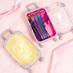 Henkilökohtainen voimistelu siluetti Mini matkalaukku matkalaukku meikki työkalut karkkia osapuoli suosikki laatikko syntymäpäivä matka lahja voimistelun ystäville