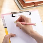 Personalized Apple Notebook Airplane Design Acrylic A4 Name Clipboard with Low Profile Clip School Essentials Back to School Gift for Teacher