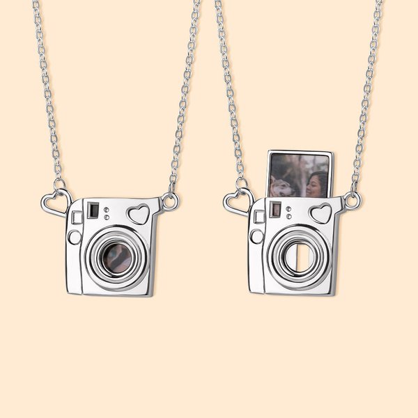 Personalised Mini Pull-Out Camera Locket Necklace with Photo Anniversary Birthday Gift for Photography Lovers
