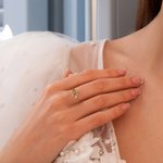 Anillo personalizado Minimalista Pray Cross con 1-6 Piedras de Nacimiento de la Familia y Tarjeta Joyería Religiosa Bautizo Cristiano Regalo del Día d