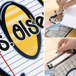 Personalized Apple Notebook Airplane Design Acrylic A4 Name Clipboard with Low Profile Clip School Essentials Back to School Gift for Teacher