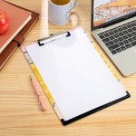 Personalized Apple Notebook Airplane Design Acrylic A4 Name Clipboard with Low Profile Clip School Essentials Back to School Gift for Teacher