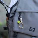 Porte-Clés Personnalisé avec Gravure Accessoire Mini Raquette et Balle de Tennis Mignionne Cadeau Anniversaire pour Homme Amateur de Tennis