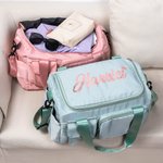 Personalized Multi-compartment Waterproof Weekend Bag with Shoulder Strap and Name Birthday Back to School Gift for Women
