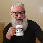 Personalized Awesome Dad Photo Portrait Ceramic Mug with Text Birthday Gift for Dad Grandpa