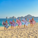 Personalized Y2K Cartoon Girl Quick Dry Striped Beach Towel with Name Travel Essential Summer Vacation Birthday  Gift for Women