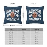 Funda de cojín personalizada con foto del abuelo y su apodo Decoración del hogar Día del padre Cumpleaños regalo para hombre