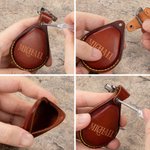 Personalized Motorcycle Fob Leather Cover Keychain with Engraved Logo Text Birthday Christmas Anniversary Gift for Motorcycle Enthusiasts