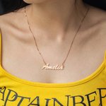 Personalised Dainty Name Necklace with 7 Font Styles Minimalist Jewellery Birthday Anniversary Gift for Her