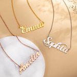 Personalised Dainty Name Necklace with 7 Font Styles Minimalist Jewellery Birthday Anniversary Gift for Her