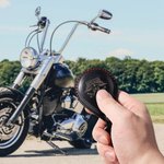 Personalized Motorcycle Fob Leather Cover Keychain with Engraved Logo Text Birthday Christmas Anniversary Gift for Motorcycle Enthusiasts