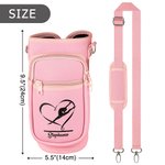 Personalisierte Rhythmische Silhouette Wasserflasche Tragetasche mit Riemen für 40oz Stanley Becher Zubehör Geburtstag Geschenk für Frauen