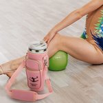 Personalisierte Rhythmische Silhouette Wasserflasche Tragetasche mit Riemen für 40oz Stanley Becher Zubehör Geburtstag Geschenk für Frauen