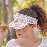 Personalized Shadow Monogram Adjustable Visor Hat Outdoor Birthday Gift for Sports Lover