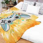 Henkilökohtainen monivärinen Tie Dye Gamepad pehmeä heittää huopa nimi syntymäpäivä Home Decor lahja pelin rakastaja