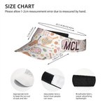 Personalized Shadow Monogram Adjustable Visor Hat Outdoor Birthday Gift for Sports Lover