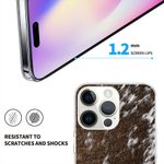 Personalised Faux Cowhide Print Monogram Phone Case for iPhone Birthday Gift for Farm Owner Cow Lover
