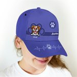 Personalisierte Mehrfarbige Cartoon Katze Hund Design Kappe Baseballmütze mit Namen Sport Zubehör Geburtstagsgeschenk für Tierliebhaber