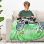 Henkilökohtainen monivärinen Tie Dye Gamepad pehmeä heittää huopa nimi syntymäpäivä Home Decor lahja pelin rakastaja