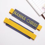 Personalized Leather Elastic Book Band with Embroidery Name Birthday School Season Gift for Book Lover