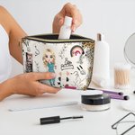 Personalizzato Leopard Cartoon Character Makeup Bag with Zipper Waterproof Portable Travel Essentials Grazie Settimana dell'infermiere Regalo per il p
