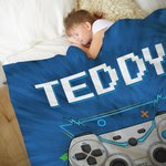 Henkilökohtainen monivärinen Tie Dye Gamepad pehmeä heittää huopa nimi syntymäpäivä Home Decor lahja pelin rakastaja