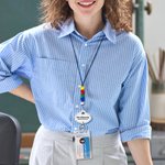 Personalised Teacher Name Bead Lanyard with Key Ring Back to School Appreciation Gift for Teacher