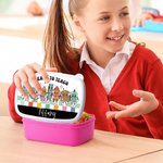 Gepersonaliseerde Leuke Stationery Element Food Grade Kid's Lunch Box met naam terug naar school Verjaardagscadeau voor meisjes jongens