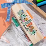 Gepersonaliseerd Schattig Stationery Element Krijtbordgum met Naam en 2 Markers Lerarendag Terug naar School Cadeau voor Leraar