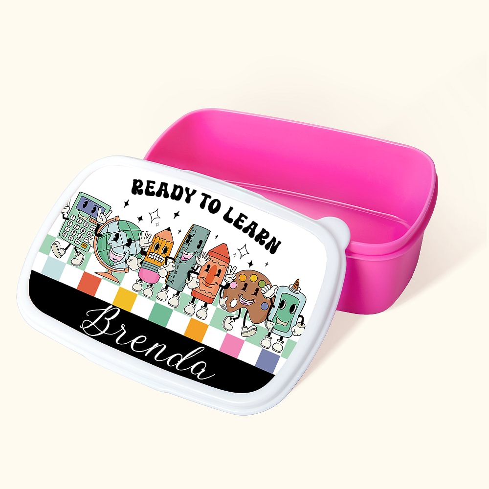 Boîte à lunch personnalisée pour enfants avec nom Cadeau d'anniversaire de rentrée scolaire pour filles et garçons