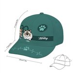 Personalised Multicolor Adjustable Cartoon Cat Dog Design Baseball Cap with Name Sports Accessories Birthday Gift for Pet Lover