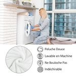 Couverture Multicolore Douce Personnalisée avec 16 Photos de Collage Décoration de Maison Cadeau Anniversaire Fête Noël pour Famille