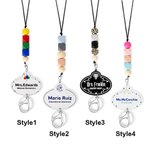 Personalised Teacher Name Bead Lanyard with Key Ring Back to School Appreciation Gift for Teacher