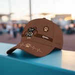 Personalisierte Mehrfarbige Cartoon Katze Hund Design Kappe Baseballmütze mit Namen Sport Zubehör Geburtstagsgeschenk für Tierliebhaber