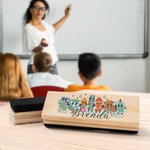 Gepersonaliseerd Schattig Stationery Element Krijtbordgum met Naam en 2 Markers Lerarendag Terug naar School Cadeau voor Leraar