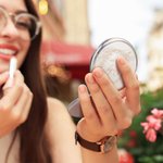 Personalized Flowers Branches Compact Makeup Mirrors with Engraved Text Set of 2 Wedding Bridal Party Gift for Bridesmaid