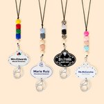 Personalised Teacher Name Bead Lanyard with Key Ring Back to School Appreciation Gift for Teacher