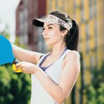 Personalized Shadow Monogram Adjustable Visor Hat Outdoor Birthday Gift for Sports Lover