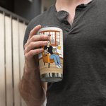 Henkilökohtainen 1 - 3 sarjakuva lemmikkikuvioita 20oz nimi Tumbler kansi ja olki syntymäpäivä Travel tarvikkeet lahja kissa koira lemmikki rakastaja