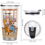 Henkilökohtainen 1 - 3 sarjakuva lemmikkikuvioita 20oz nimi Tumbler kansi ja olki syntymäpäivä Travel tarvikkeet lahja kissa koira lemmikki rakastaja