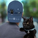 Personalisierte Mehrfarbige Cartoon Katze Hund Design Kappe Baseballmütze mit Namen Sport Zubehör Geburtstagsgeschenk für Tierliebhaber